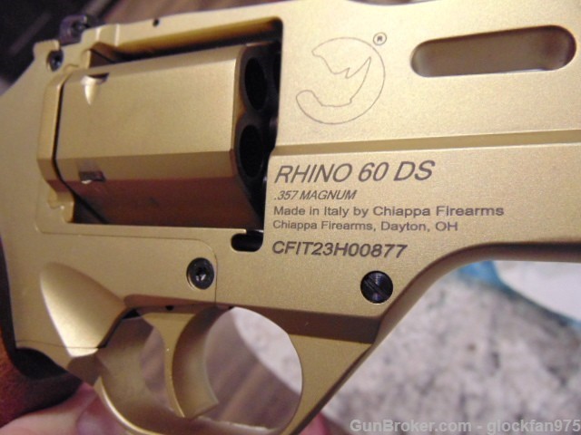 New Chiappa Rhino 60DS Gold plated .357 mag 6"-img-3