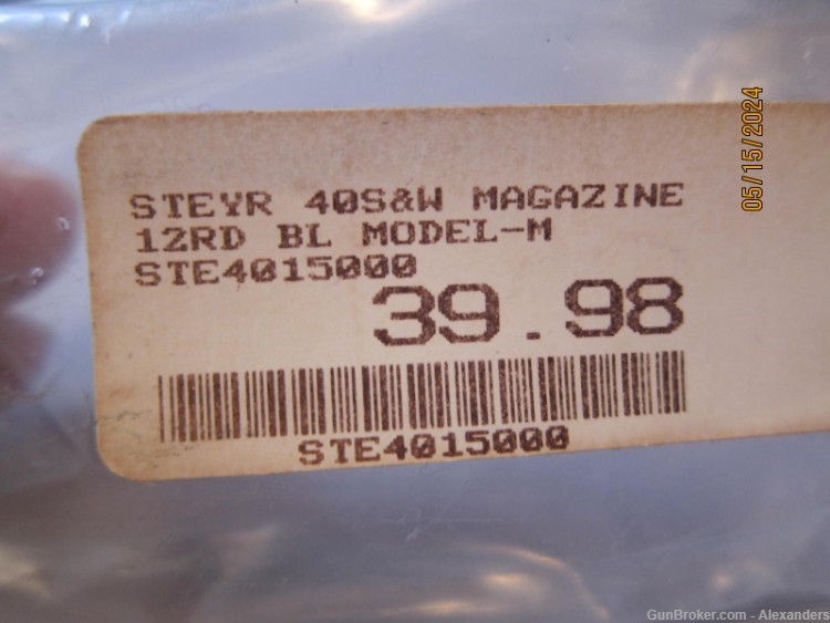 Steyr M40 A1 40S&W Cal 12 Round Magazine LE Stamped-img-7