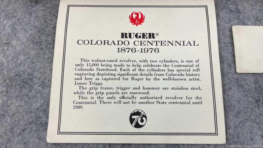 Ruger Single Six Colorado Centennial Commemorative Like New!-img-4