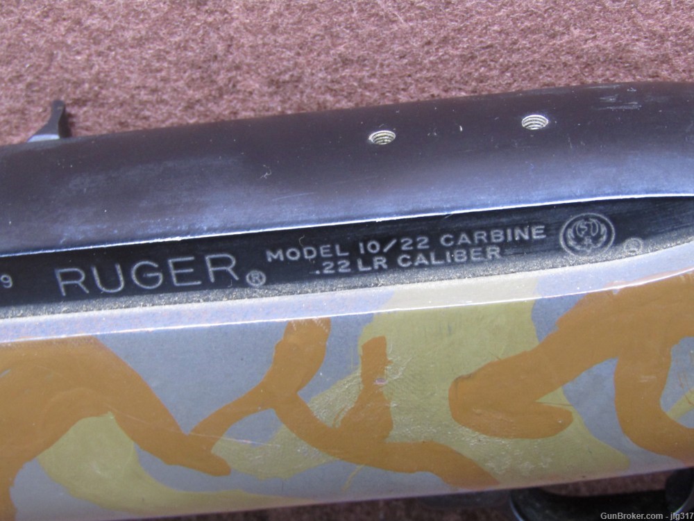 Ruger 10/22 Carbine 22 LR Semi Auto Rifle Camo Painted Made in 1984-img-14