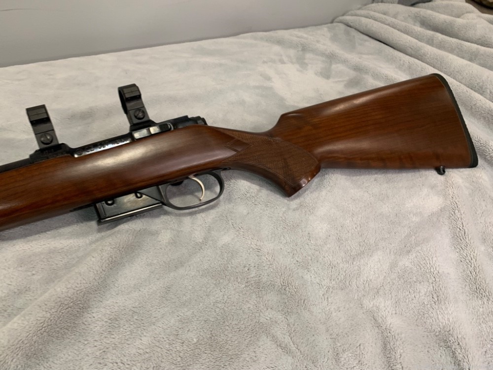 CZ Model 527 223 remington w/ scope Rings Blued Wood beautiful -img-3
