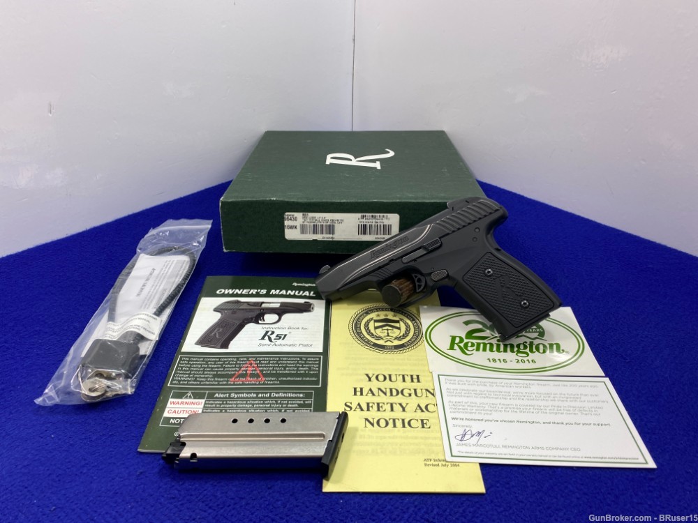 Remington R51 9mm+P Black 3.4" *AWESOME SEMI-AUTOMATIC PISTOL*-img-0