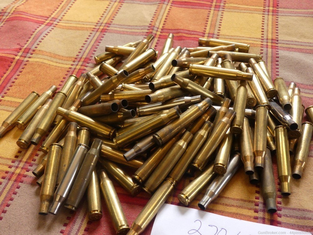 .270 Winchester rifle brass - 100+ pcs - mostly once fired-img-1