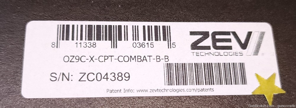 Zev Technologies OZ9C-X-CPT-COMBAT-B-B OZ9 Compact 9mm Black OR Layaway-img-11