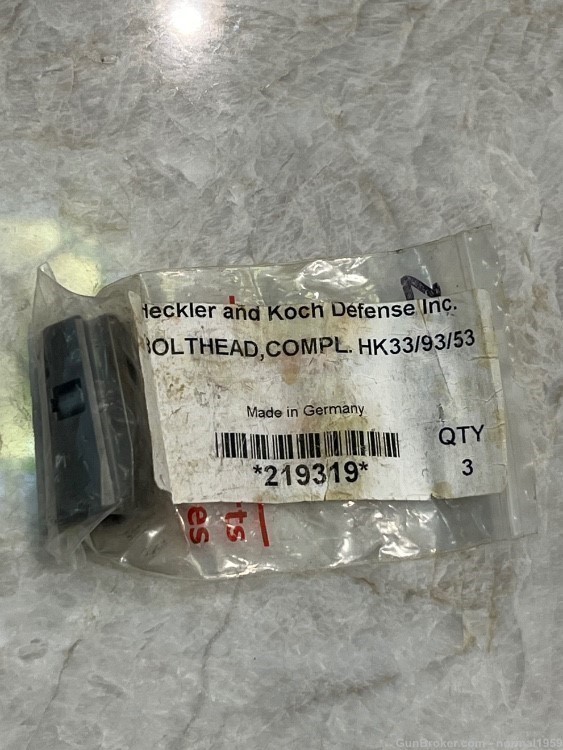 HK53 and HK93 BOLT HEAD NEW COMPLETE ORIGINAL HK GERMAN (ONE)-img-0