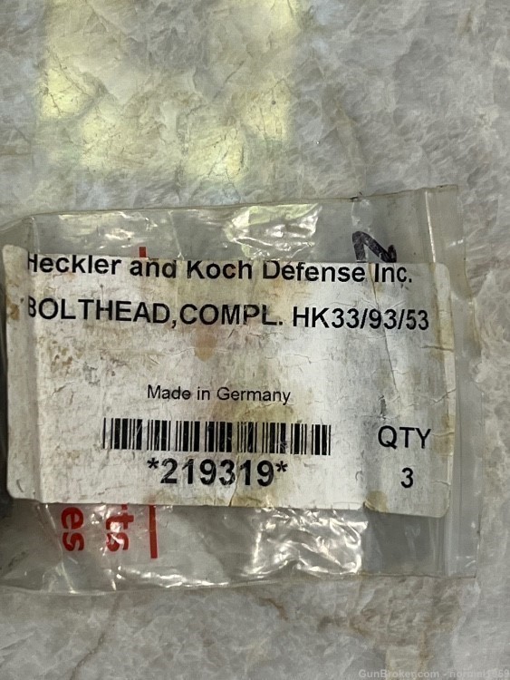HK53 and HK93 BOLT HEAD NEW COMPLETE ORIGINAL HK GERMAN (ONE)-img-1