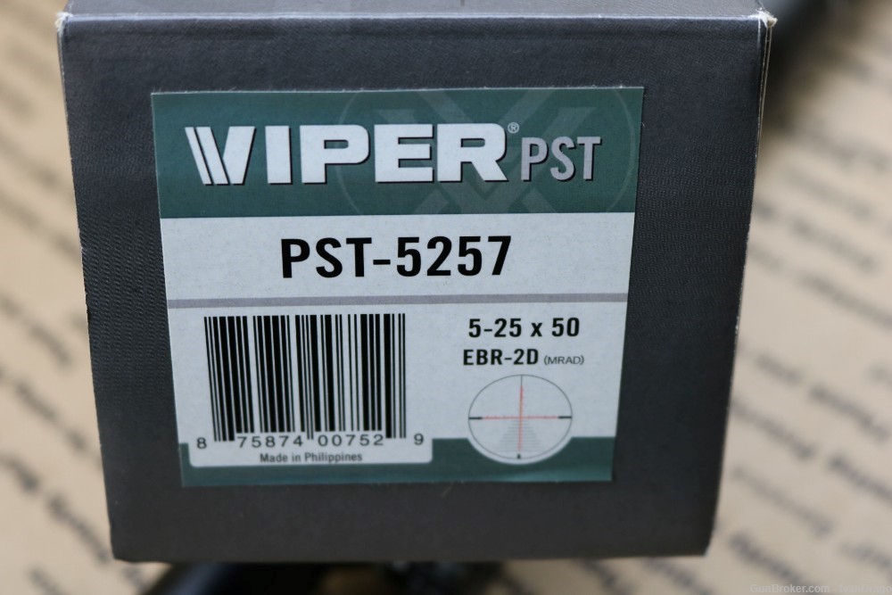 Vortex Viper PST 5-25x50mm .1 MRAD Scope F1 PST-5257 EBR-2D Reticle-img-8