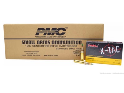 PMC X-TAC 5.56NATO Rifle Ammo - 62 Grain M855 LAP Green Tips 1000rds