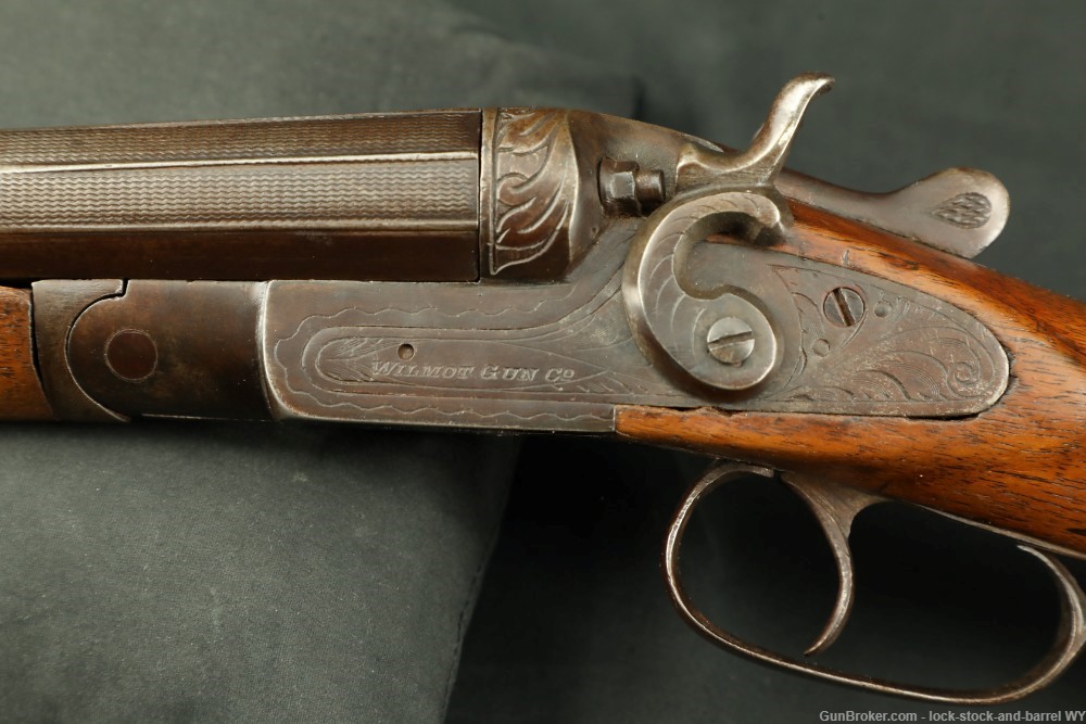 Wilmot Gun Co. 12GA Hammered Side By Side Shotgun, 1885-1900 C&R-img-29