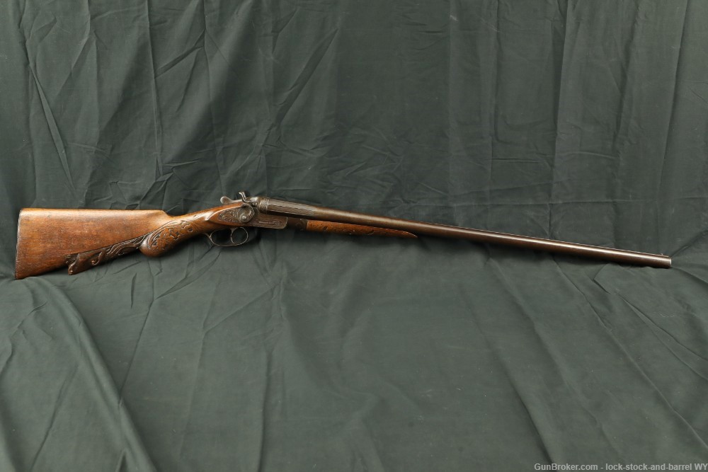 Wilmot Gun Co. 12GA Hammered Side By Side Shotgun, 1885-1900 C&R-img-2