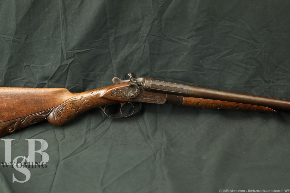 Wilmot Gun Co. 12GA Hammered Side By Side Shotgun, 1885-1900 C&R-img-0