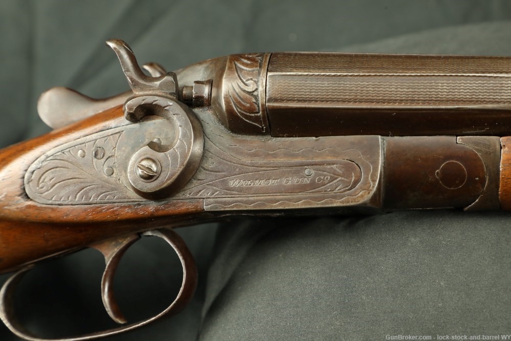 Wilmot Gun Co. 12GA Hammered Side By Side Shotgun, 1885-1900 C&R-img-27