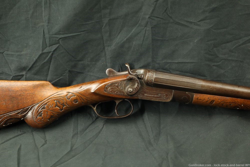 Wilmot Gun Co. 12GA Hammered Side By Side Shotgun, 1885-1900 C&R-img-4
