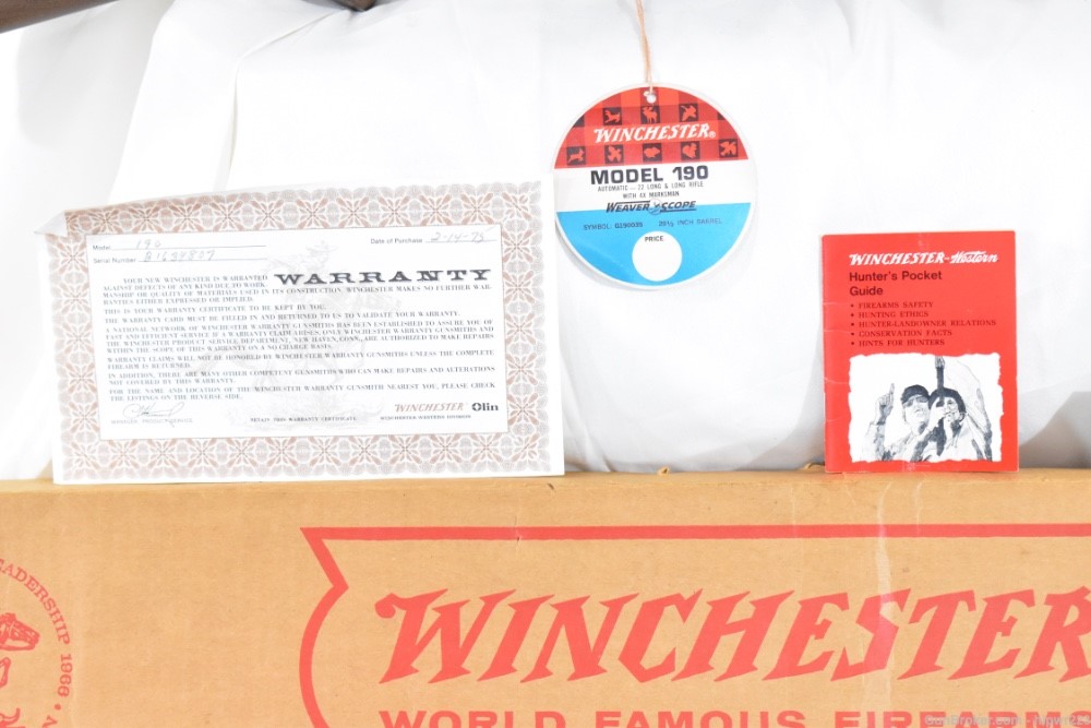 Winchester model 190 .22LR in box with hangtag and scope MINT condition -img-7