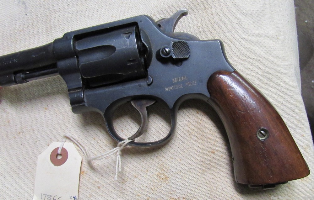 Scarce Bavarian Police WWII Smith & Wesson Victory Model .38 .01 NR -img-1