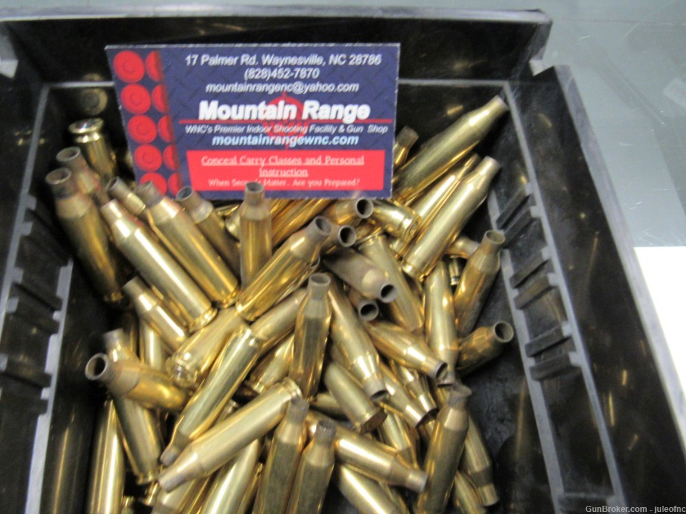 243 Win 95 brass cases unprocessed from our indoor range No CC Fees-img-0
