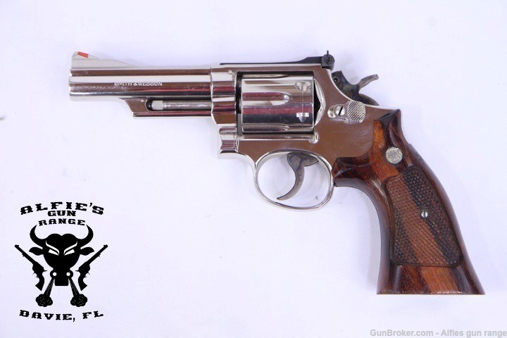 S&W Model 19-4 4" 6RD .357MAg Nickel Revolver-img-0