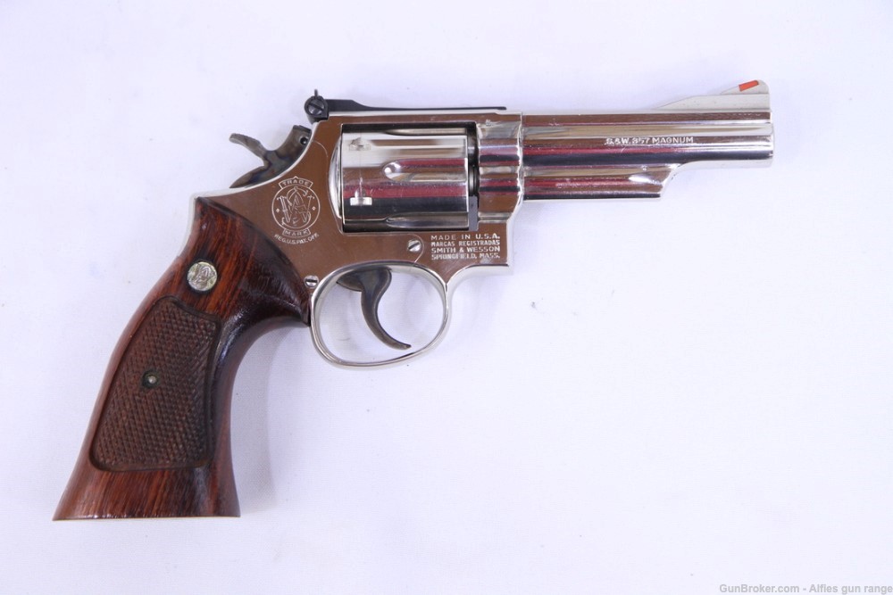 S&W Model 19-4 4" 6RD .357MAg Nickel Revolver-img-1