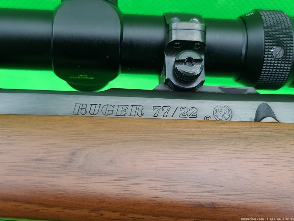Ruger 77/22 * 22 MAGNUM * BORN 1991 WALNUT + BLUE + 20" Barrel Bolt Action -img-36