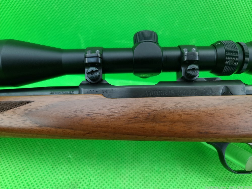 Ruger 77/22 * 22 MAGNUM * BORN 1991 WALNUT + BLUE + 20" Barrel Bolt Action -img-41