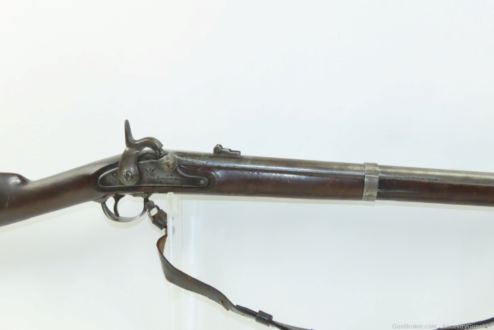 CIVIL WAR Antique UNION U.S. Springfield M1861 Rifle-Musket LEATHER SLING  -img-3