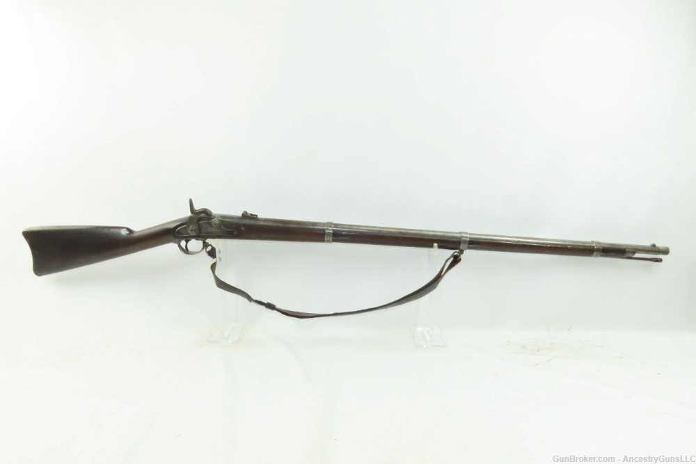 CIVIL WAR Antique UNION U.S. Springfield M1861 Rifle-Musket LEATHER SLING  -img-1