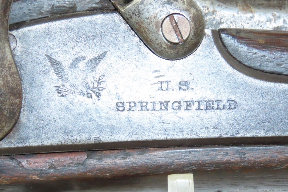 CIVIL WAR Antique UNION U.S. Springfield M1861 Rifle-Musket LEATHER SLING  -img-5