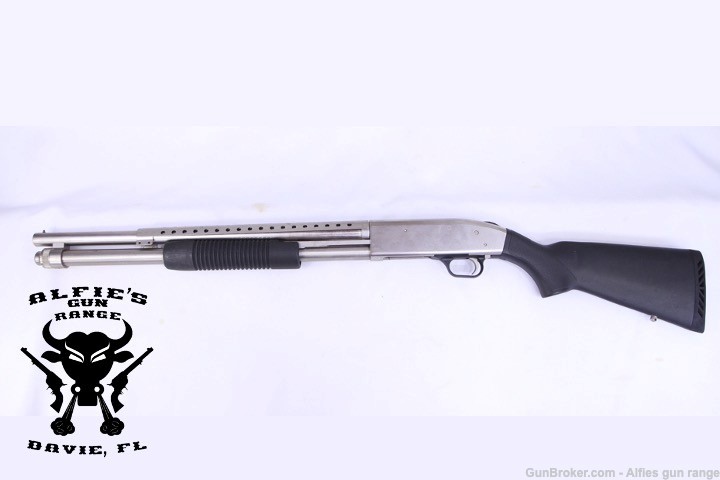 Mossberg 590 Mariner 20" 12GA Stainless Steel Pump Shotgun-img-0