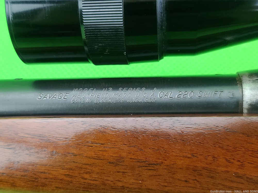 SAVAGE 112 * VARMINT RIFLE * 220 SWIFT * J SERIES SINGLE SHOT BOLT ACTION -img-33