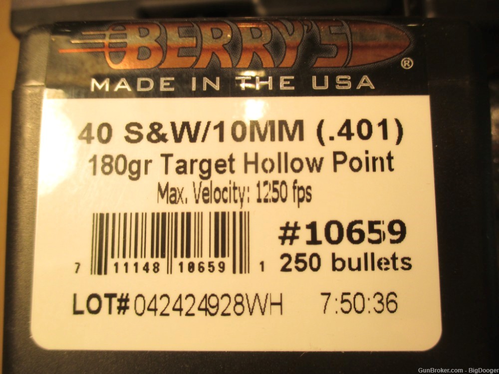 1000 BULLETS 10mm / 40 Cal  180gr Hollow Point  HP Copper Plated Lead .401"-img-1