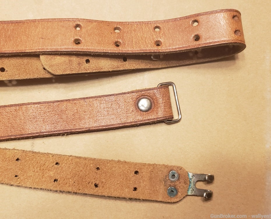 Leather Rifle Sling 1" Military style? like never used old-img-4