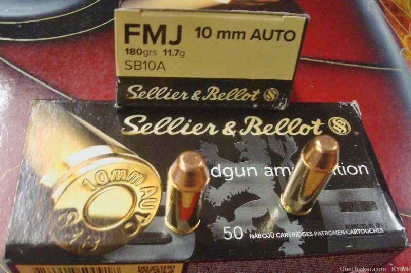 200 Sellier & Bellot 10mm FMJ 180 grain Factory NEW BRASS ammo SB10A-img-2