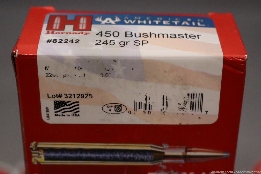 Lot O' 18rds Hornady American Whitetail .450 Bushmaster 245gr SP-img-4