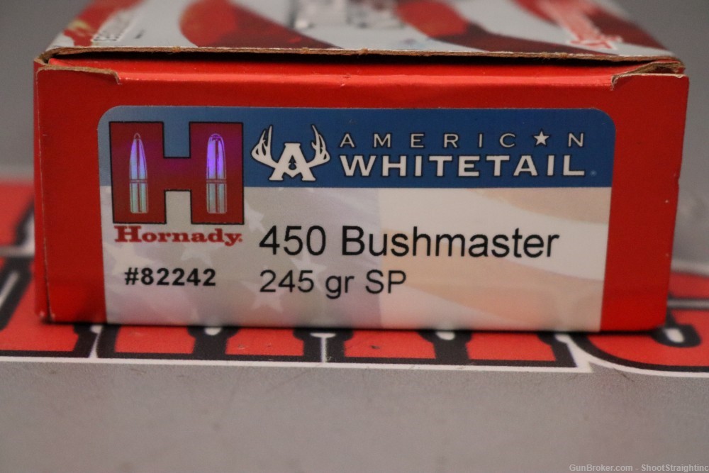 Lot O' 18rds Hornady American Whitetail .450 Bushmaster 245gr SP-img-0