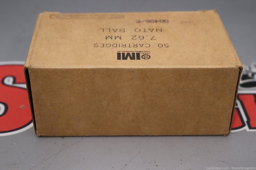 Lot O' One (1) Box of 50rds Israeli IMI 7.62NATO FMJ Ammo-img-5