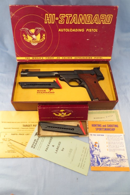 High Standard Mod 106 Military Supermatic Citation 22 Auto in Box w 2 Mags-img-0