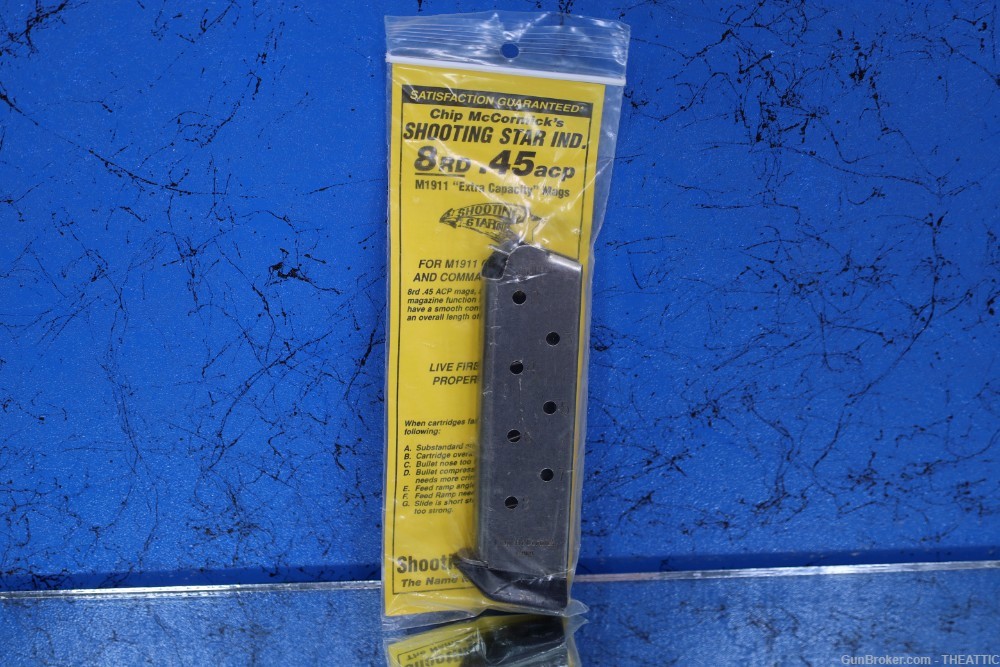 NEW IN PACKAGE CHIP MCCORMICK SHOOTING STAR 8 ROUND 45 ACP 1911 MAGAZINE-img-1