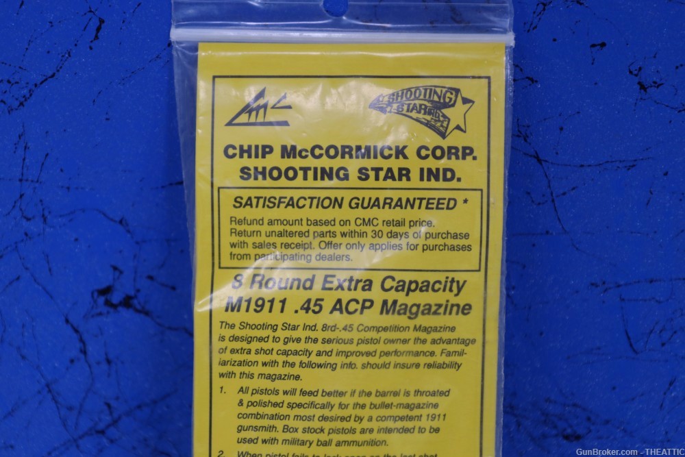 NEW IN PACKAGE CHIP MCCORMICK SHOOTING STAR 8 ROUND 45 ACP 1911 MAGAZINE-img-6