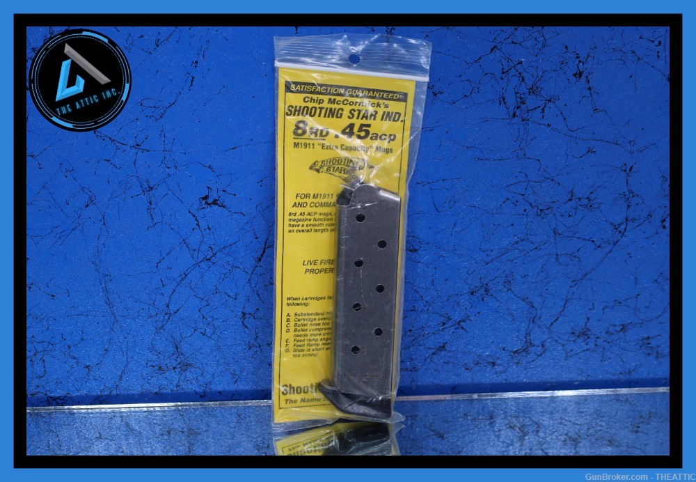 NEW IN PACKAGE CHIP MCCORMICK SHOOTING STAR 8 ROUND 45 ACP 1911 MAGAZINE-img-0