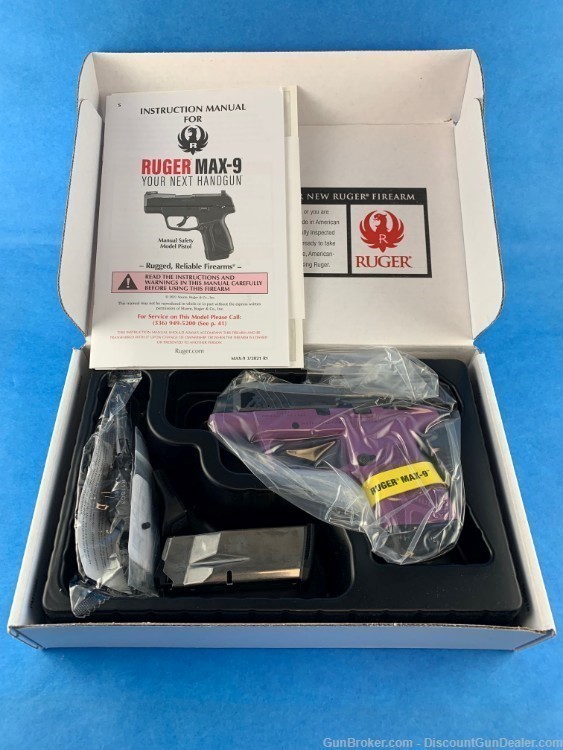 Ruger Max-9 Optic Ready Purple 9mm 12 Rd - NIB-img-2