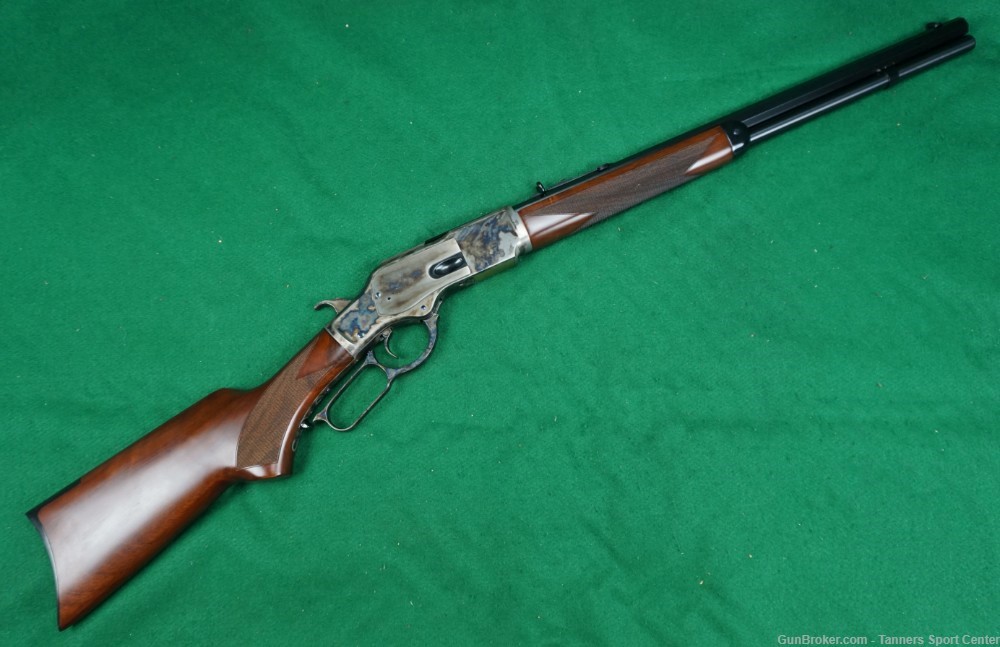 Cimarron / Uberti Winchester 1873 Deluxe Short Rifle 357 357mag 20" Octagon-img-1