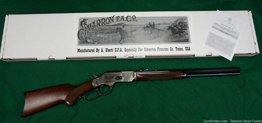 Cimarron / Uberti Winchester 1873 Deluxe Short Rifle 357 357mag 20" Octagon-img-0