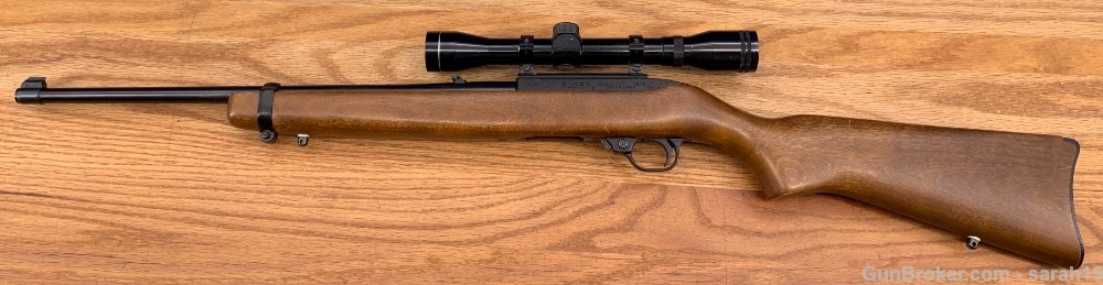 RUGER 10/22 CARBINE .22 LR 1 MAGAZINE WOOD STOCK TASCO 4X32 OPTIC 16.5" BBL-img-3