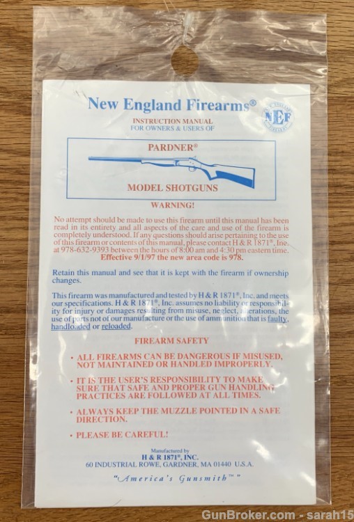 NEW ENGLAND FIREARMS PARDNER MODEL SBI WHITETAIL UNLIMITED 15TH ANN 20 GA-img-3