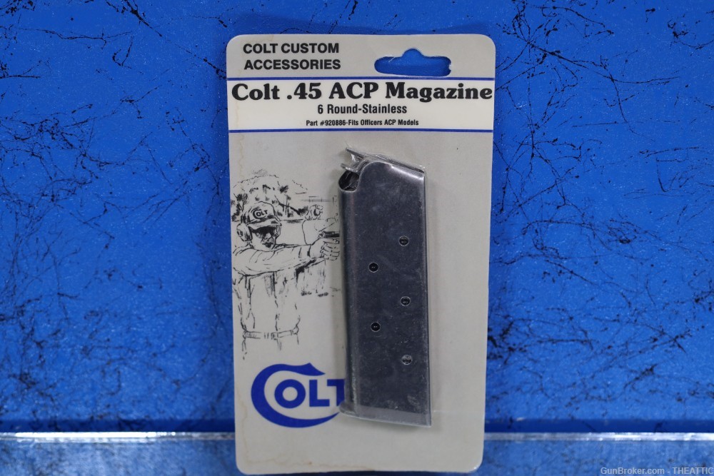 VINTAGE NEW IN PACKAGE COLT 6 ROUND STAINLESS 45 ACP MAGAZINE OFFICERS ACP-img-1