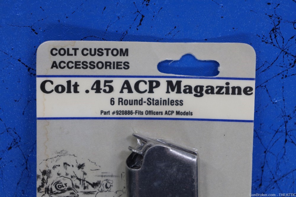 VINTAGE NEW IN PACKAGE COLT 6 ROUND STAINLESS 45 ACP MAGAZINE OFFICERS ACP-img-2