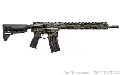 BCM Recce 14 MCMR M- LOK Rifle 223/556 16" OAL Jungle Tiger Stripe 30Rd-img-1