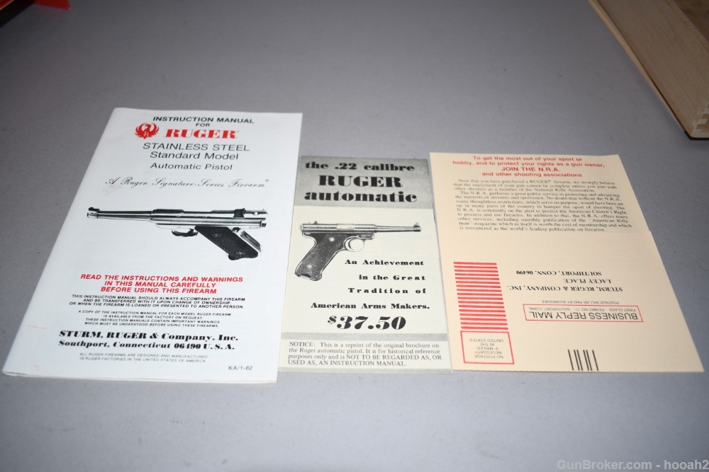 Nice Ruger Standard Pistol Signature Series 1 Of 5000 22 LR W Wood Box 1982-img-43
