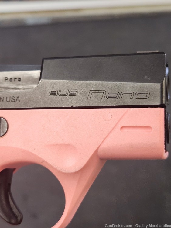 Beretta BU9 Nano Pistol 9mm 3" Pink grip frame with two factory mags-img-6