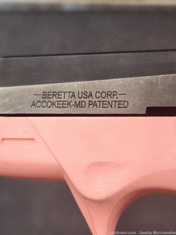 Beretta BU9 Nano Pistol 9mm 3" Pink grip frame with two factory mags-img-5